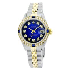 Rolex Ladies Stainless Steel, Diam Dial & Diam/Sapphire Bezel, Sapphire Crystal - REF-431M3F