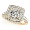 Image 2 : 2.05 CTW Certified VS/SI Diamond Solitaire Halo Ring 18K Yellow Gold - REF-447W8F - 27104