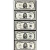 Image 1 : Lot of (5) 1953 $5 Silver Certificate Notes