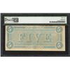 Image 2 : 1864 $5 Confederate States of America Note T-69 PMG Uncirculated 62