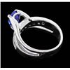 Image 3 : 14KT White Gold 1.78 ct. Blue Sapphire and Diamond Ring