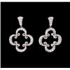 Image 2 : 18KT White Gold Ladies 0.70 ctw Diamond Earrings