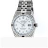 Image 2 : Rolex Mens Stainless Steel White Diamond Lugs and Ruby Datejust Wristwatch