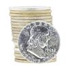 Image 1 : Roll of (20) 1963 Brilliant Uncirculated Franklin Half Dollar Silver Coins