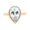 Image 2 : 14KT Rose Gold 3.12 ctw Aquamarine Solitaire Ring