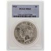 Image 1 : 1923 $1 Peace Silver Dollar Coin PCGS MS63