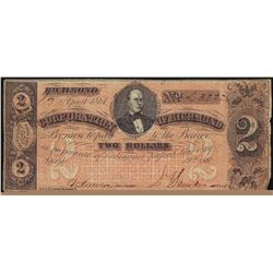 1861 $2 Corporation of Richmond Obsolete Bank Note