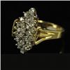Image 2 : 14KT Yellow Gold 0.80 ctw Marquise Design Diamond Ring