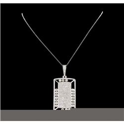 14KT White Gold 5.62 ctw Diamond Pendant with Chain