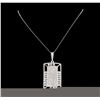 Image 1 : 14KT White Gold 5.62 ctw Diamond Pendant with Chain
