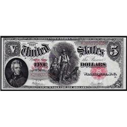 1907 $5 Woodchopper Legal Tender Note