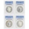 Image 1 : Lot of (4) 1881-S $1 Morgan Silver Dollar Coins PCGS MS66