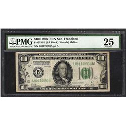 1928 $100 Federal Reserve Note Fr.2150-L PMG Very Fine 25