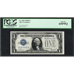 1928B $1 Funnyback Silver Certificate Note Fr.1602 PCGS Gem New 65PPQ