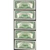 Image 2 : Lot of (5) 1953 $5 Silver Certificate Notes