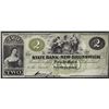 Image 1 : 1800's $2 The State Bank at New-Brunswick Obsolete Note