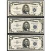 Image 1 : Lot of (3) 1953A $5 Silver Certificate Notes