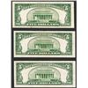 Image 2 : Lot of (3) 1953A $5 Silver Certificate Notes