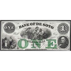 1863 $1 The Bank of Soto Obsolete Note