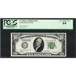 1928B $10 Federal Reserve Note Fr.2002a PCGS Very Choice New 64