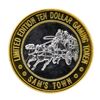 Image 1 : .999 Silver Sam's Town Las Vegas Nevada $10 Casino Limited Edition Gaming Token