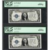 Image 1 : (2) Consecutive 1928A $1 Funnyback Silver Certificate Notes PCGS Gem New 65PPQ
