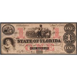 1864 $1 The State of Florida Obsolete Note