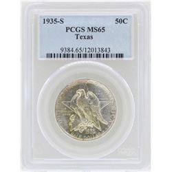 1935-S Texas Commemorative Half Dollar Coin PCGS MS65