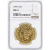 Image 1 : 1904 $20 Liberty Head Double Eagle Gold Coin NGC MS61