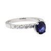 Image 1 : 14KT White Gold 1.44 ctw Sapphire and Diamond Ring