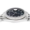Image 4 : Rolex Mens Stainless Steel Black Diamond Datejust Wristwatch