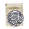 Image 1 : Roll of (20) 1963 Brilliant Uncirculated Franklin Half Dollar Silver Coins
