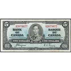 1937 $5 Bank of Canada Note