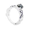 Image 4 : 14KT White Gold 1.20 ctw Sapphire Ring