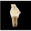 Image 5 : Ladies 18KT Yellow Gold Rolex Datejust Watch with Diamond Dial & Bezel