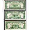 Image 2 : Lot of (3) 1934D $5 Silver Certificate Notes
