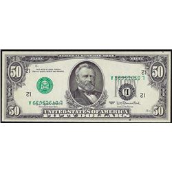 1977 $50 Federal Reserve Note ERROR Inverted Overprint