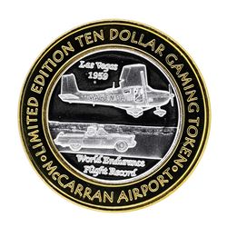 .999 Silver McCarran International Airport $10 Casino Limited Edition Gaming Tok