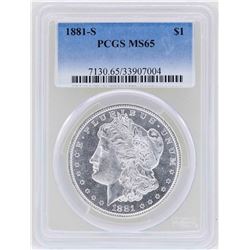 1881-S $1 Morgan Silver Dollar Coin PCGS MS65