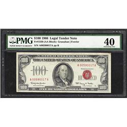 1966 $100 Legal Tender Note Fr.1550 PMG Extremely Fine 40