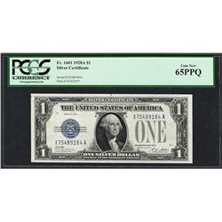 1928A $1 Funnyback Silver Certificate Note Fr.1601 PCGS Gem New 65PPQ