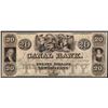 Image 1 : 1800's $20 Canal Bank New Orleans Obsolete Note