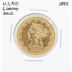 1893 $10 Liberty Head Eagle Gold Coin