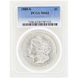 1888-S $1 Morgan Silver Dollar Coin PCGS MS62