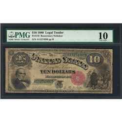 1880 $10 Jackass Legal Tender Note Fr.110 PMG Very Good 10