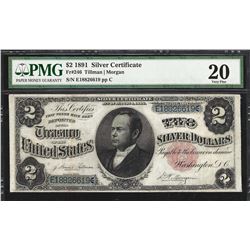 1891 $2 Silver Certificate Note Fr.246 PMG Very Fine 20