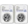 Image 1 : Lot of (2) 2018 Niue $2 Star Wars Stormtrooper Silver Coins NGC MS70 Early Relea