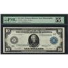 Image 1 : 1914 $10 Federal Reserve Note Philadelphia Fr.915a PMG About Uncirculated 55EPQ