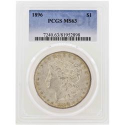 1896 $1 Morgan Silver Dollar Coin PCGS MS63