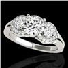 Image 1 : 1.7 CTW H-SI/I Certified Diamond 3 Stone Ring 10K White Gold - REF-305T5M - 35340
